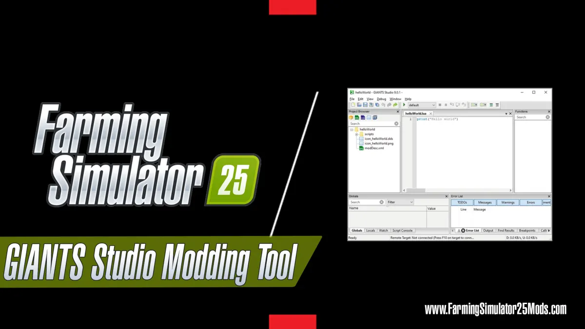 GIANTS Studio Modding Tool for FS25