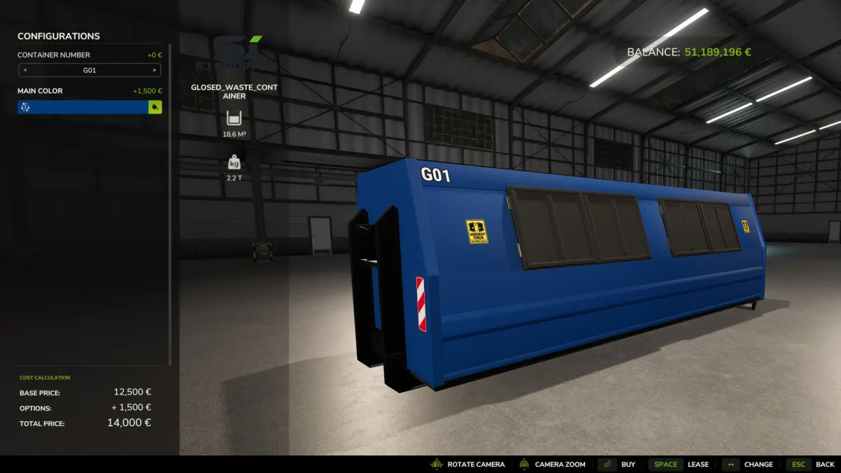 SJ Group Closed Waste HKL Container