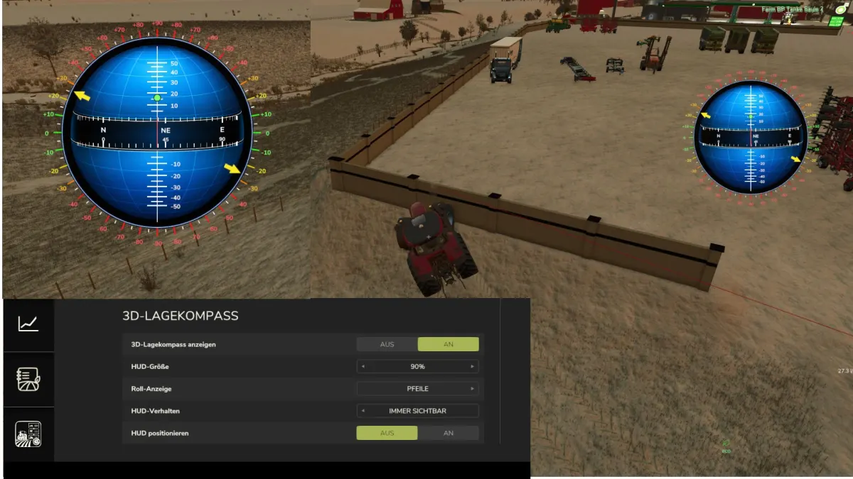 3D Attitude Compass