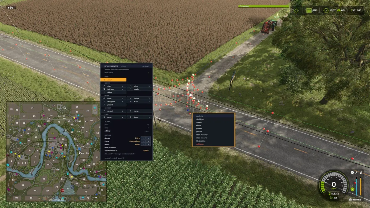 AutoDrive top-down flyover editor